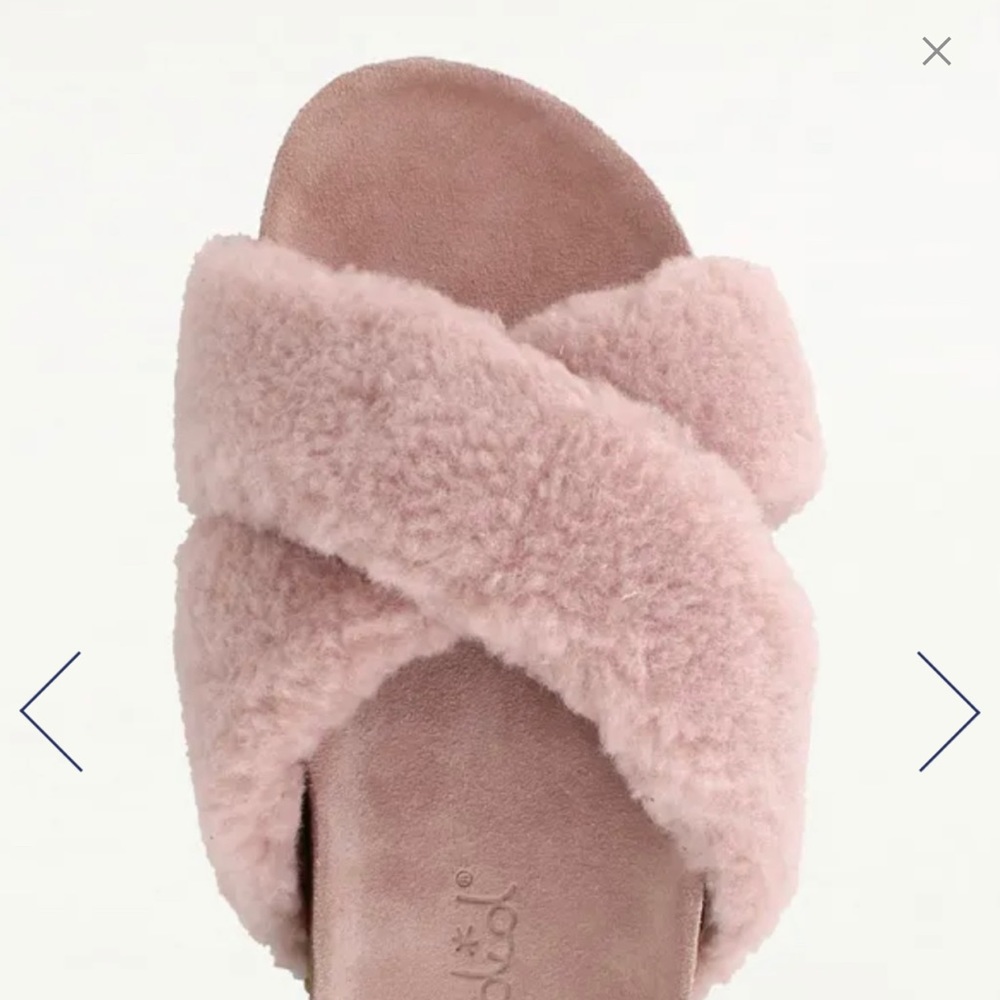 splendid faux fur slippers - pink